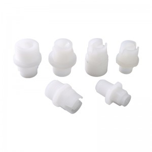 부식 저항성 워터 제트 청소 플라스틱 PP PVDF 플랫 팬 전체 콘 스프레이 노즐